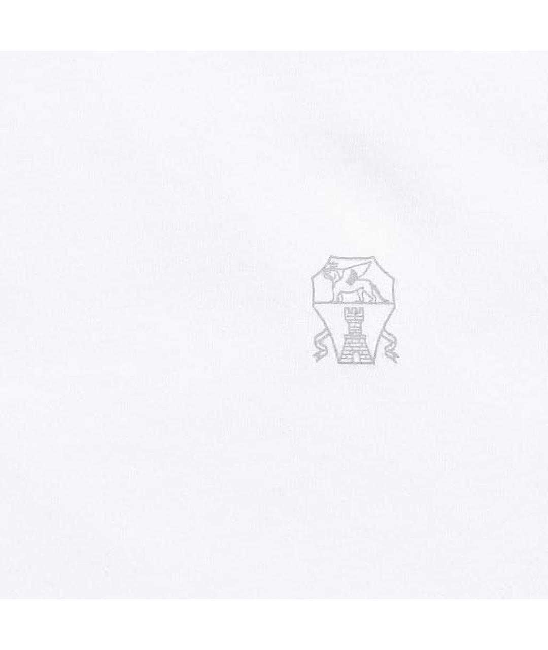 BRUNELLO CUCINELLI Белая хлопковая футболка, фото 4