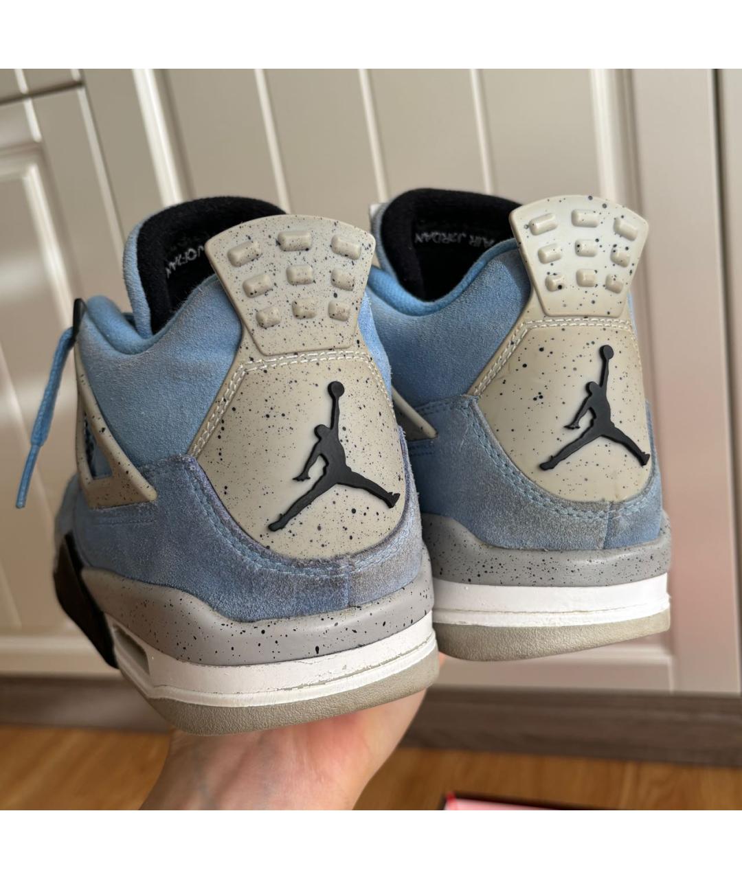 NIKE Голубые замшевые кроссовки, фото 4