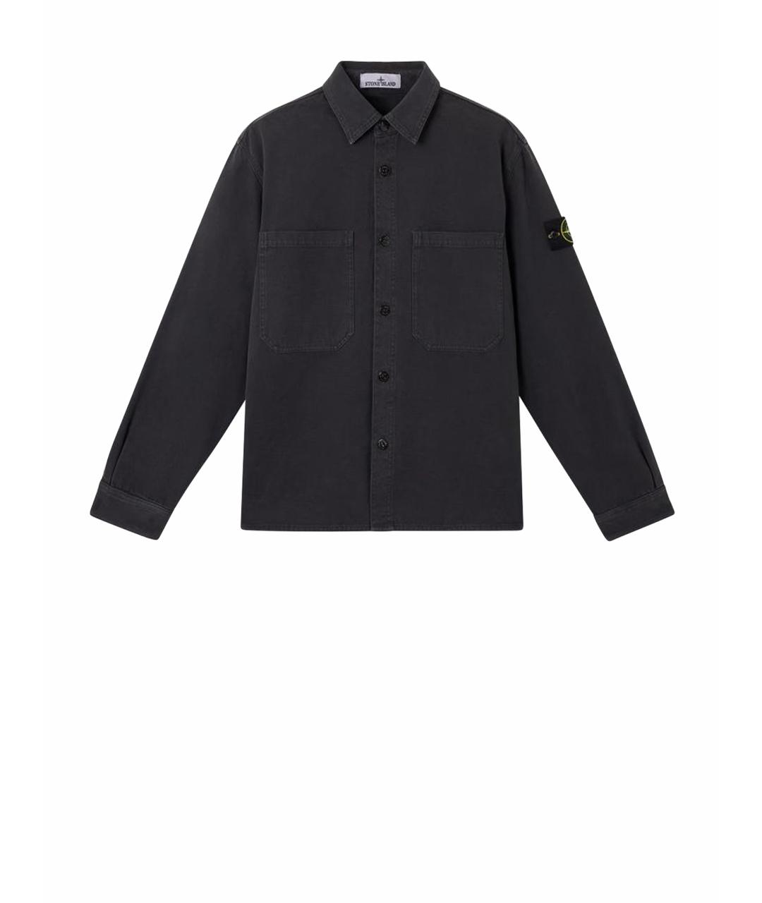 STONE ISLAND Черная хлопковая куртка, фото 1