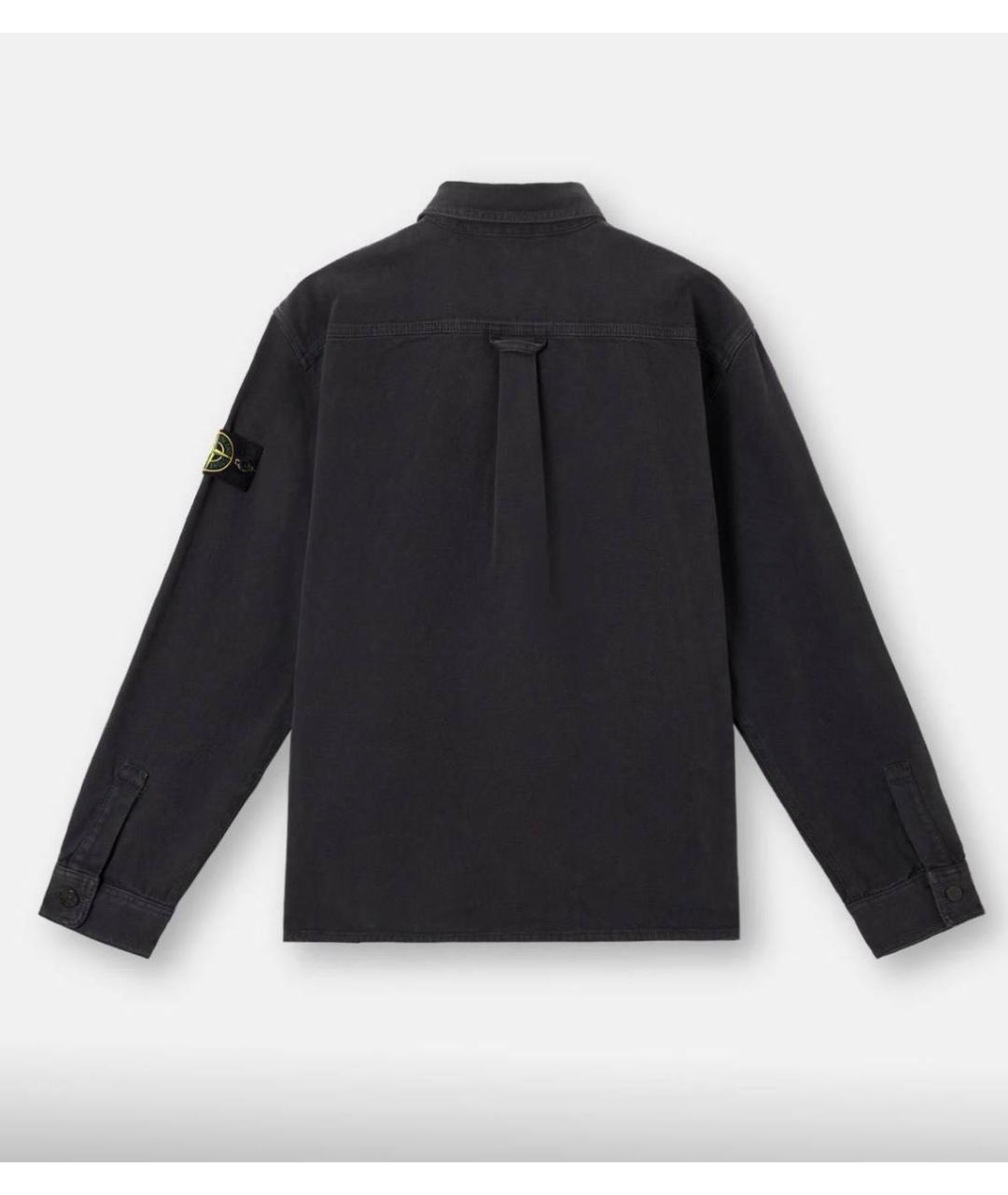 STONE ISLAND Черная хлопковая куртка, фото 2