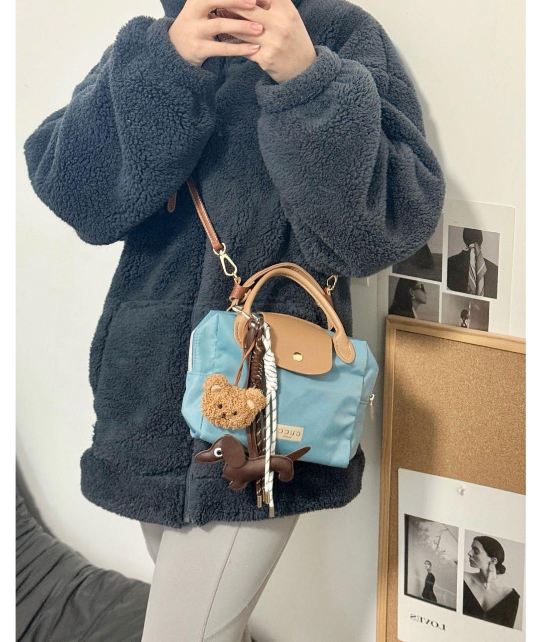 GUCCI BEAUTY Бирюзовая тканевая косметичка, фото 4