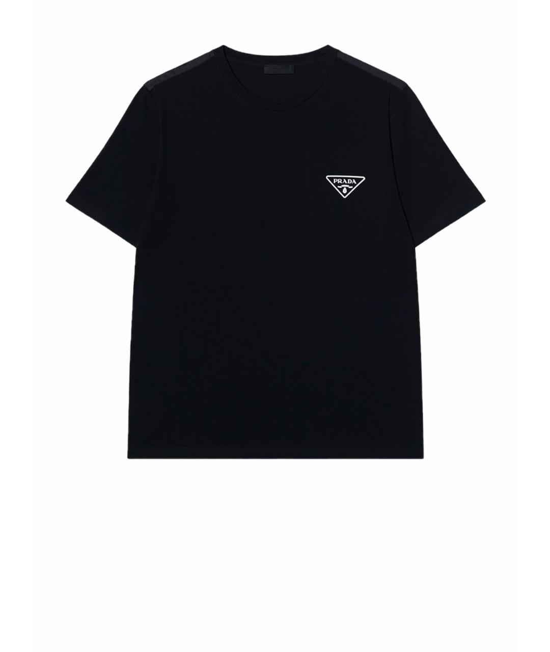 PRADA Черная хлопковая футболка, фото 1