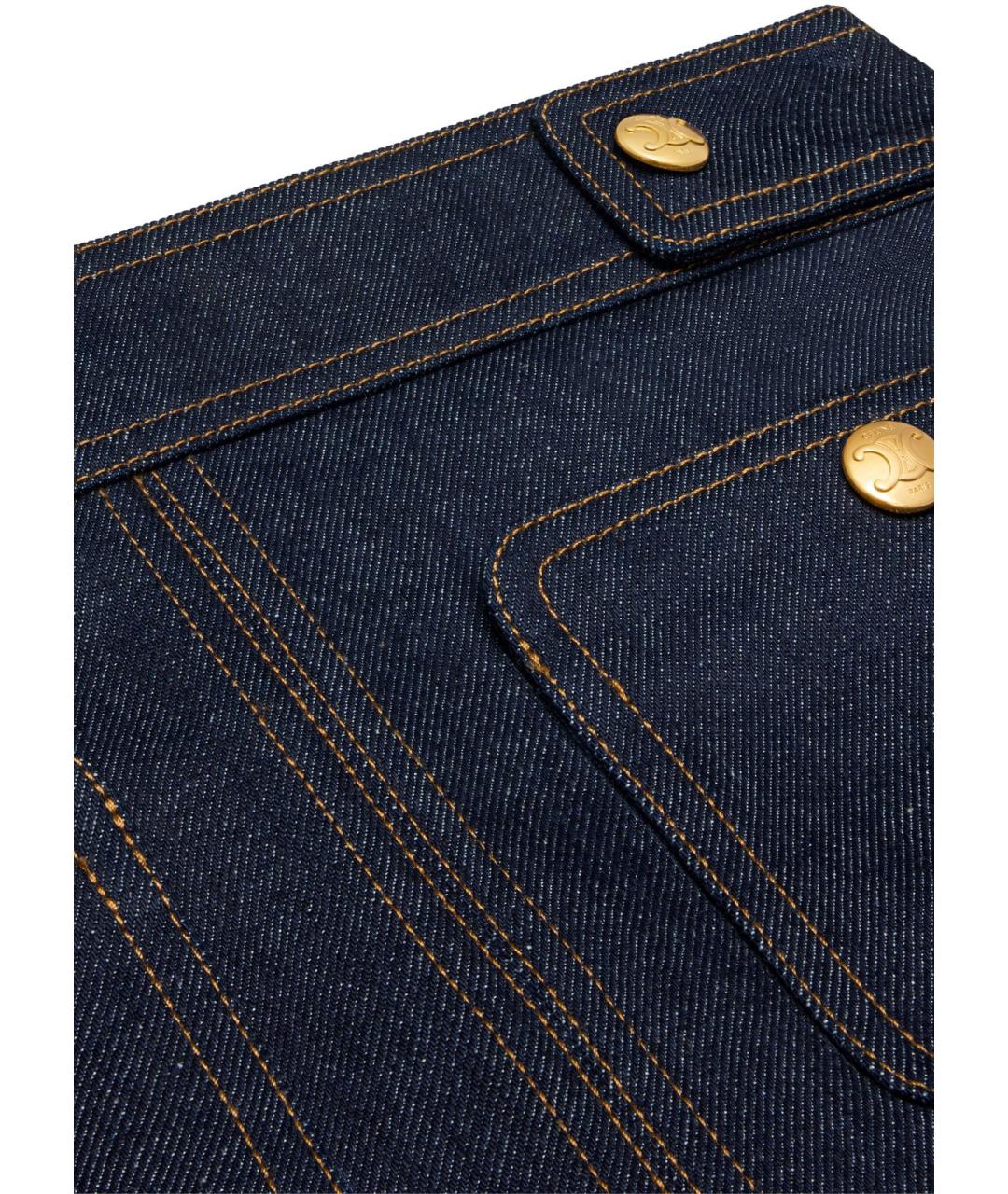 CELINE Синие прямые джинсы, фото 3