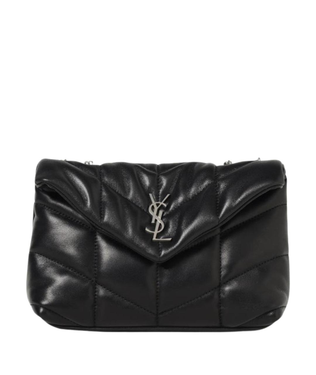 SAINT LAURENT Черная кожаная сумка через плечо, фото 1