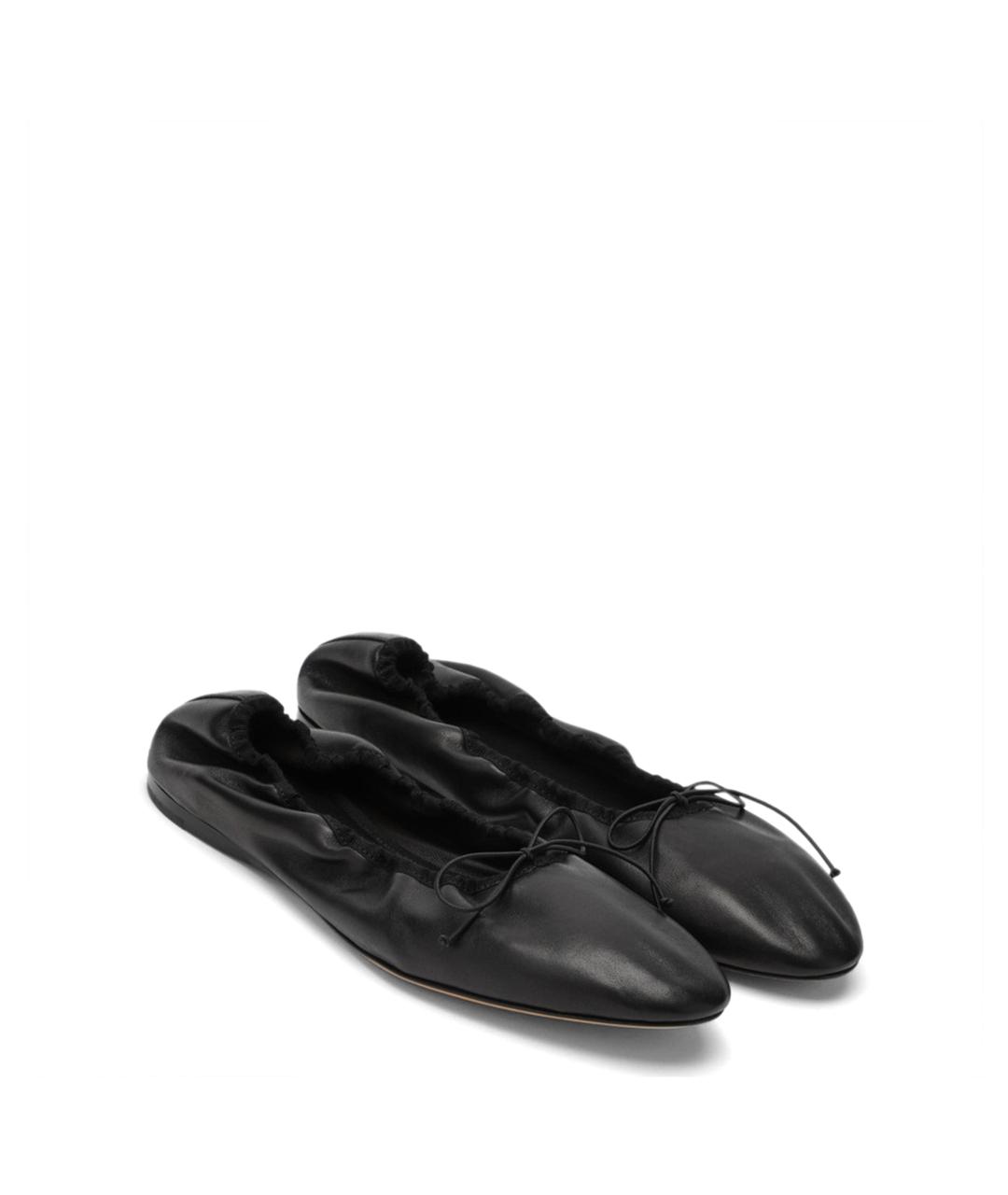 THE ROW Черные кожаные балетки, фото 2