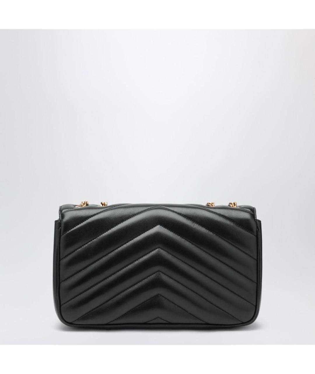 SAINT LAURENT Черная кожаная сумка через плечо, фото 2