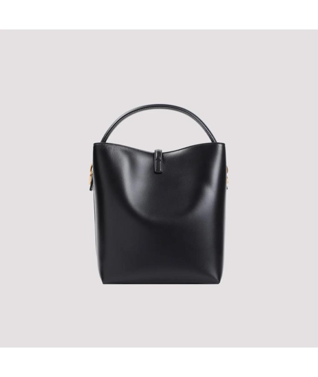 SAINT LAURENT Черная кожаная сумка через плечо, фото 2