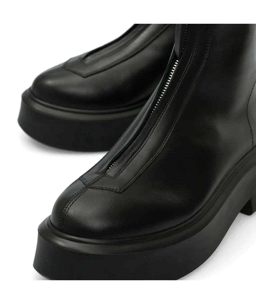 THE ROW Черные кожаные ботинки, фото 3