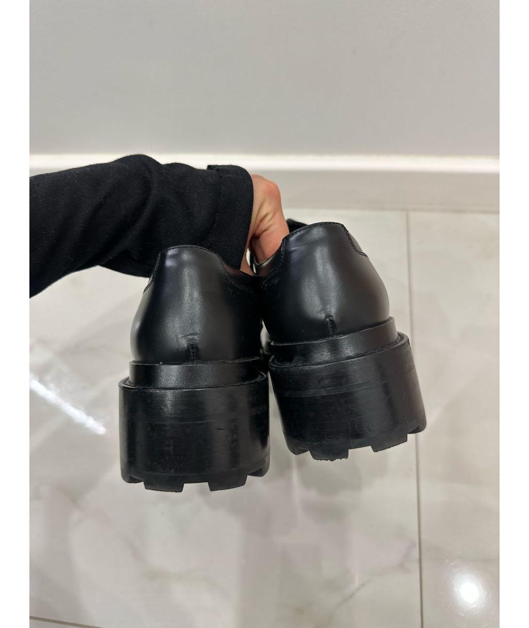 HERMES Черные кожаные лоферы, фото 4