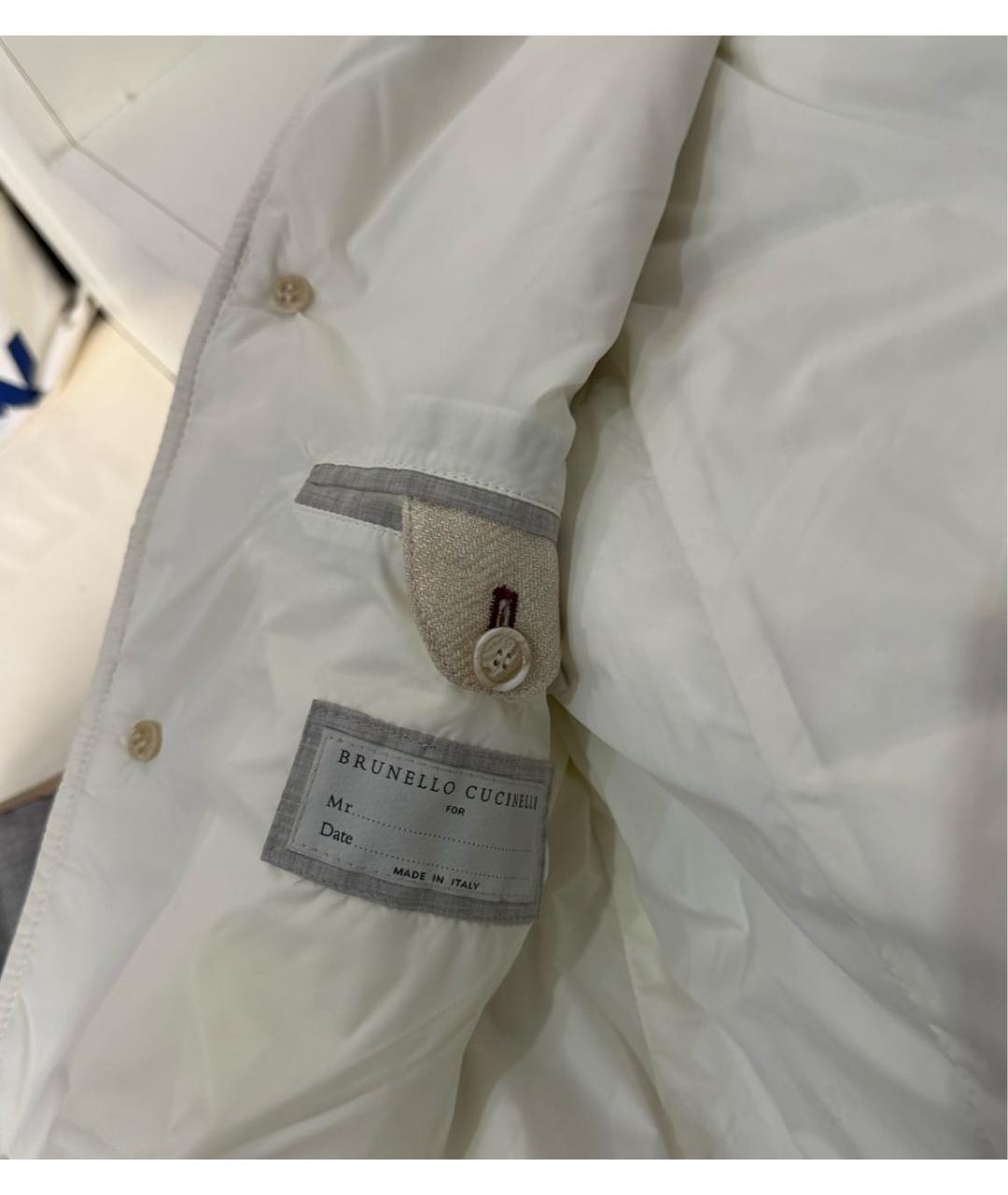 BRUNELLO CUCINELLI Бежевый льняной жилет, фото 4