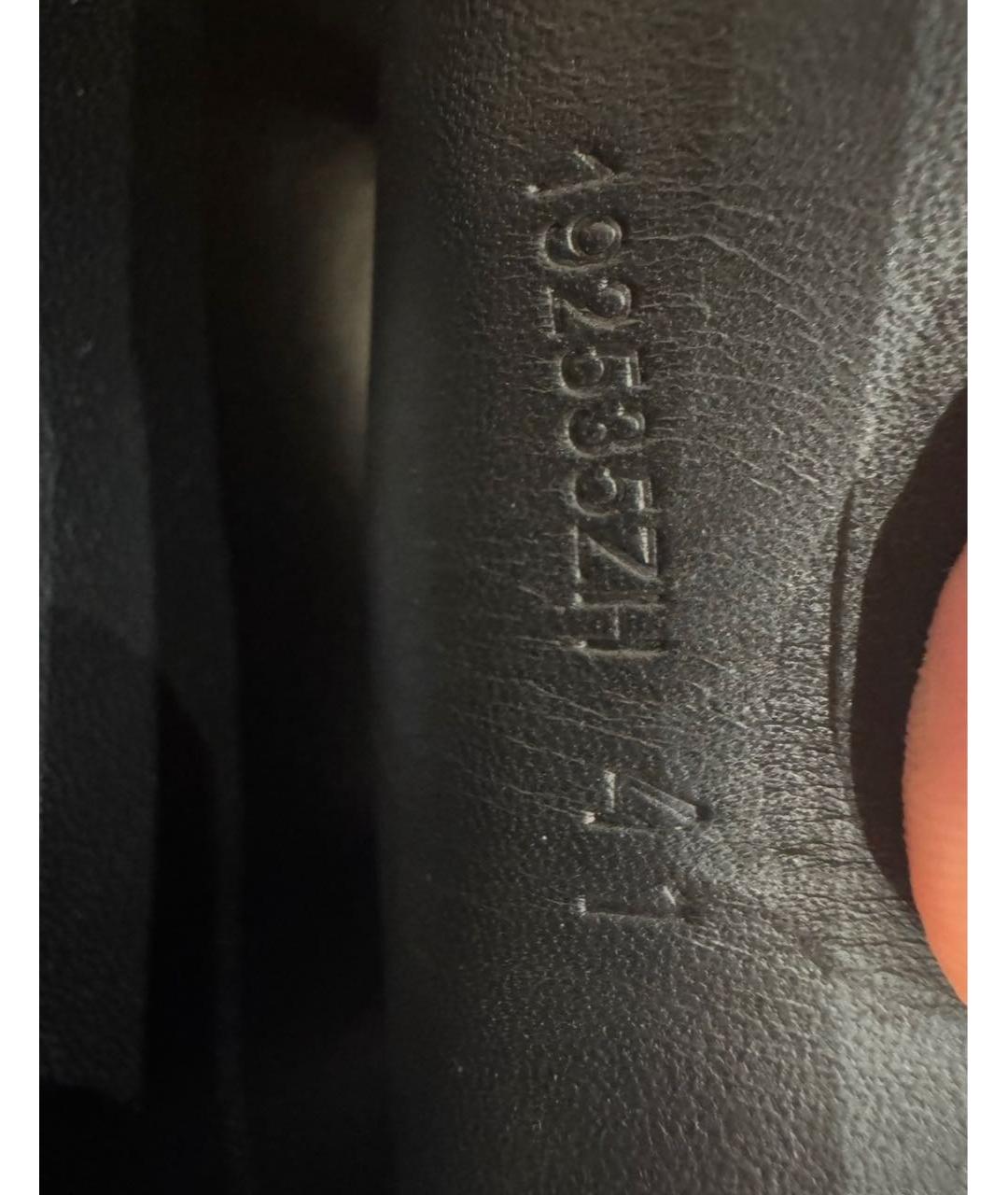 HERMES Черные кожаные шлепанцы, фото 4