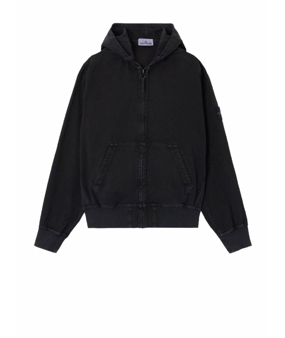 STONE ISLAND Черная хлопковая куртка, фото 1