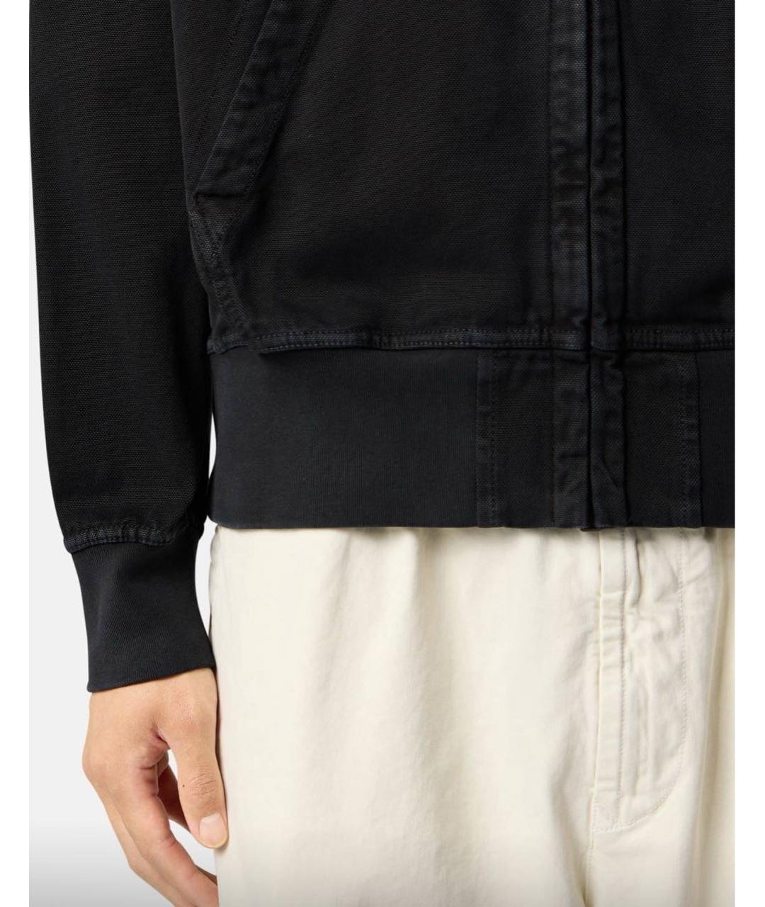 STONE ISLAND Черная хлопковая куртка, фото 6