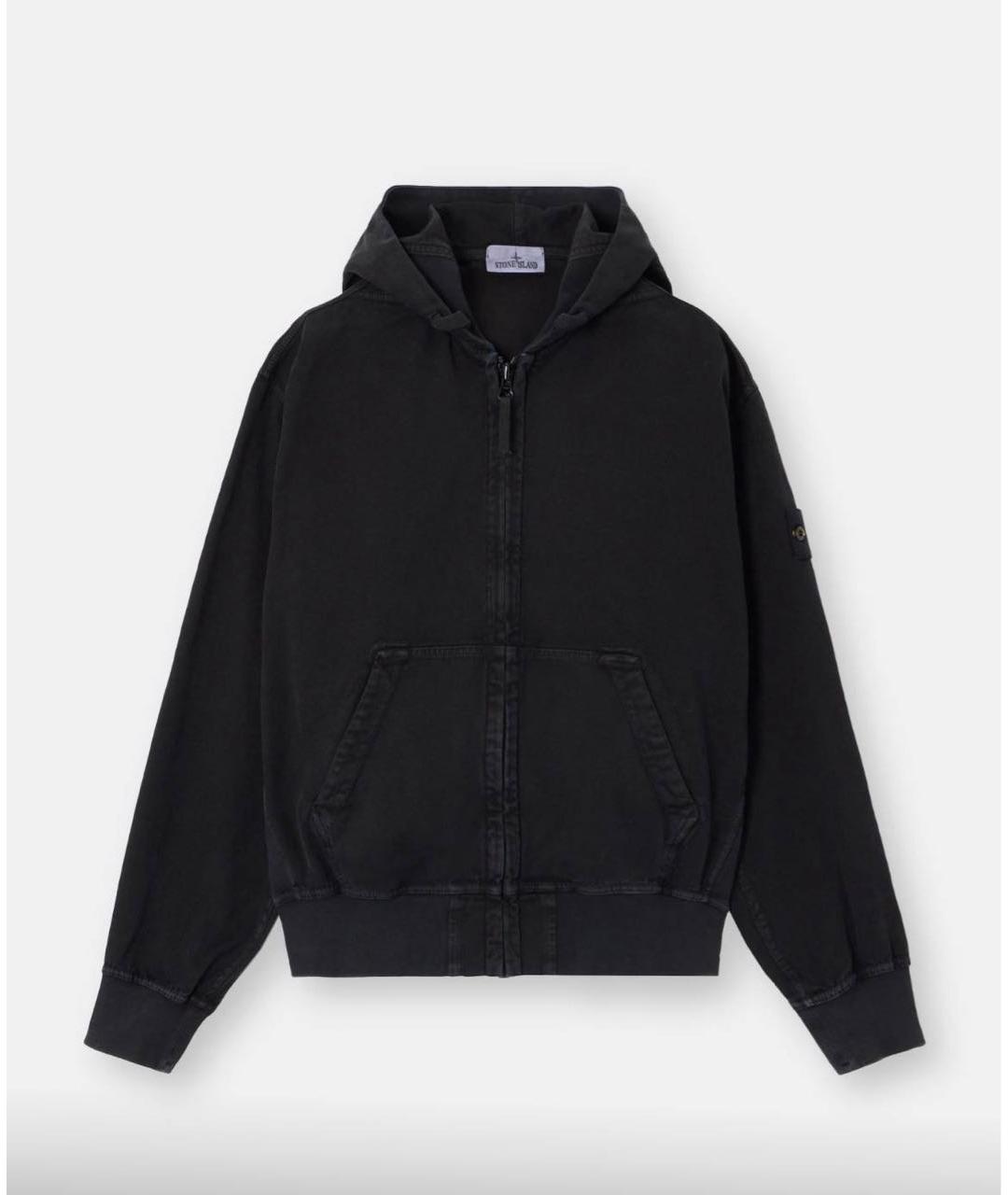 STONE ISLAND Черная хлопковая куртка, фото 7