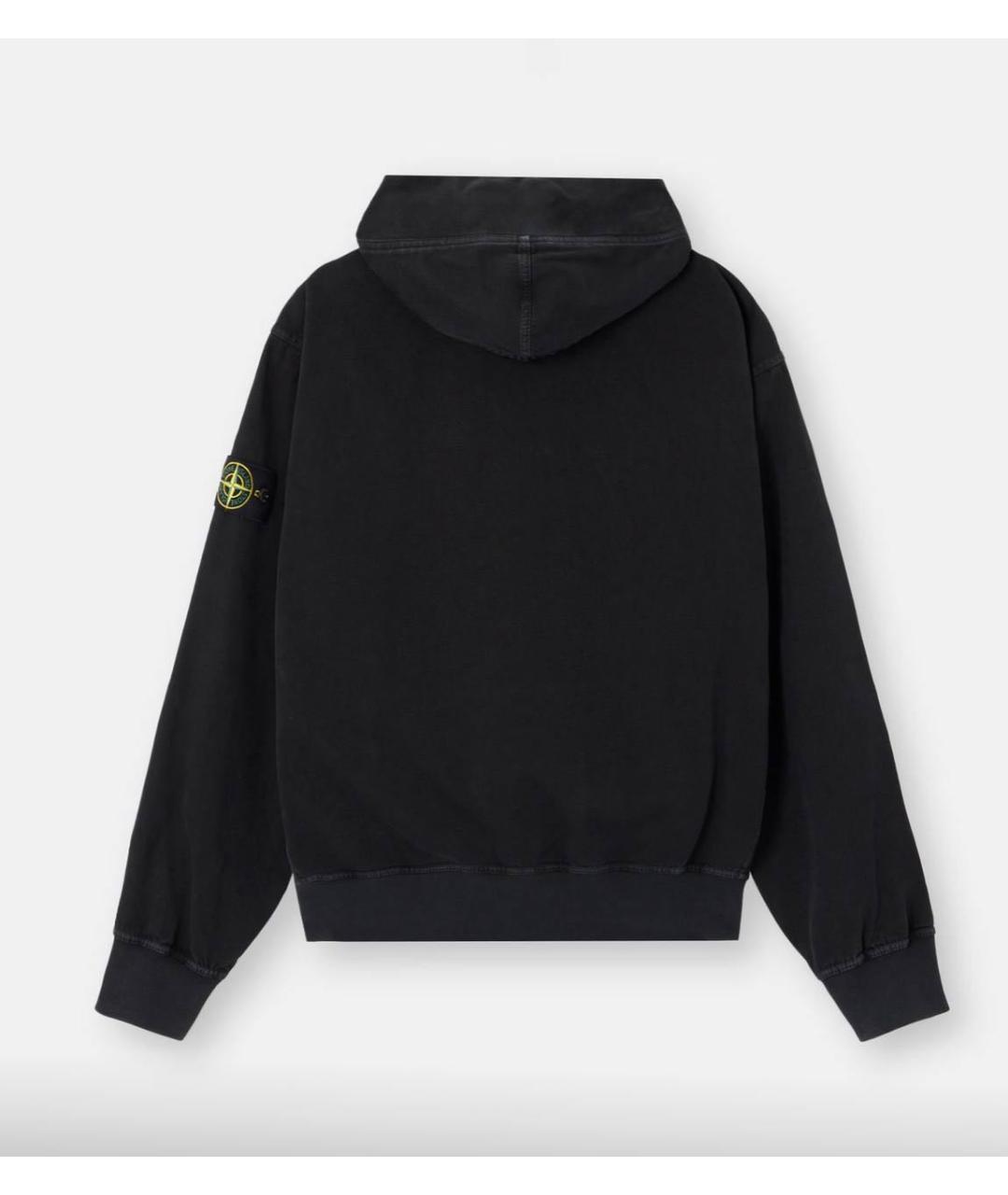 STONE ISLAND Черная хлопковая куртка, фото 2
