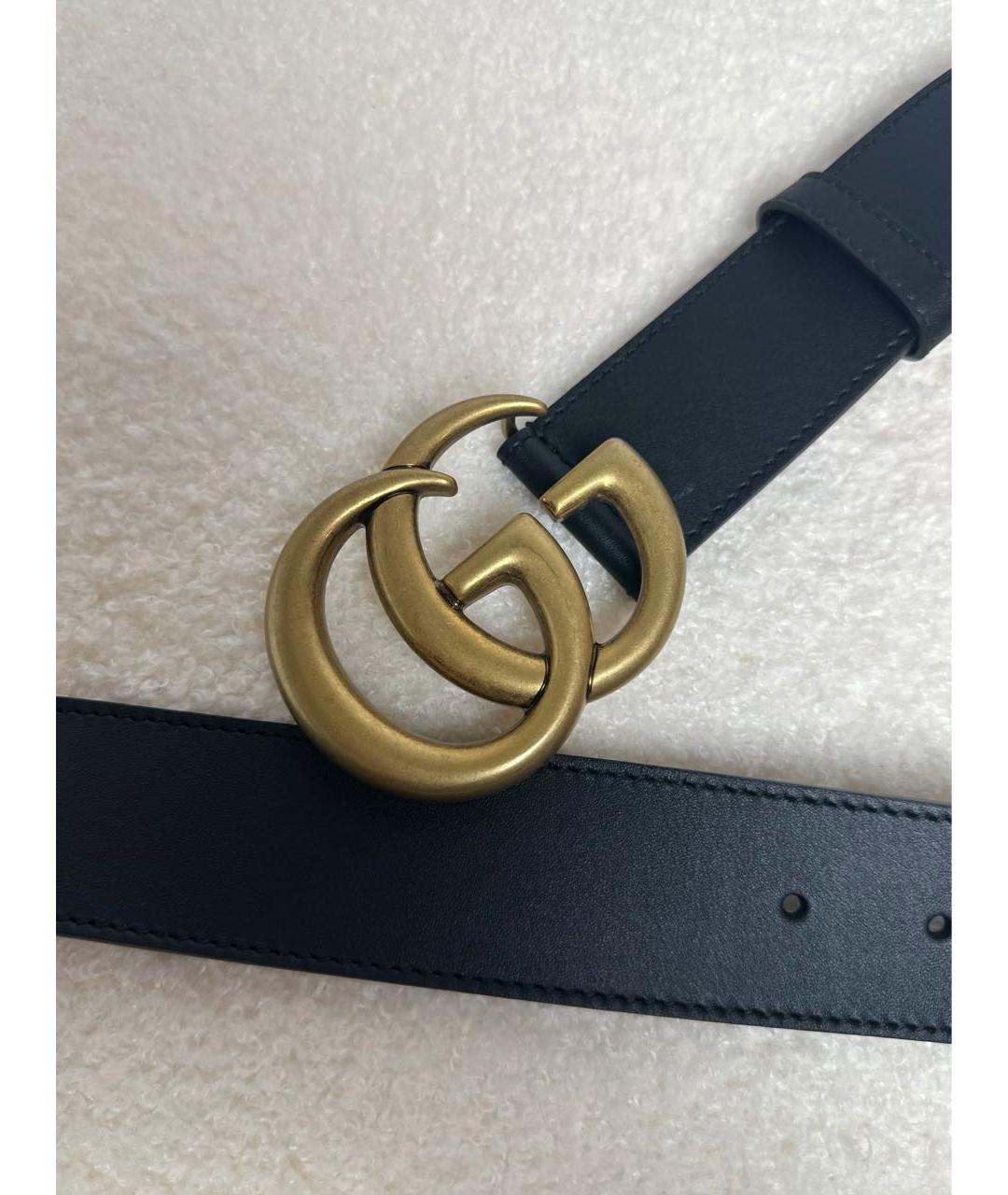 GUCCI Черный кожаный ремень, фото 4