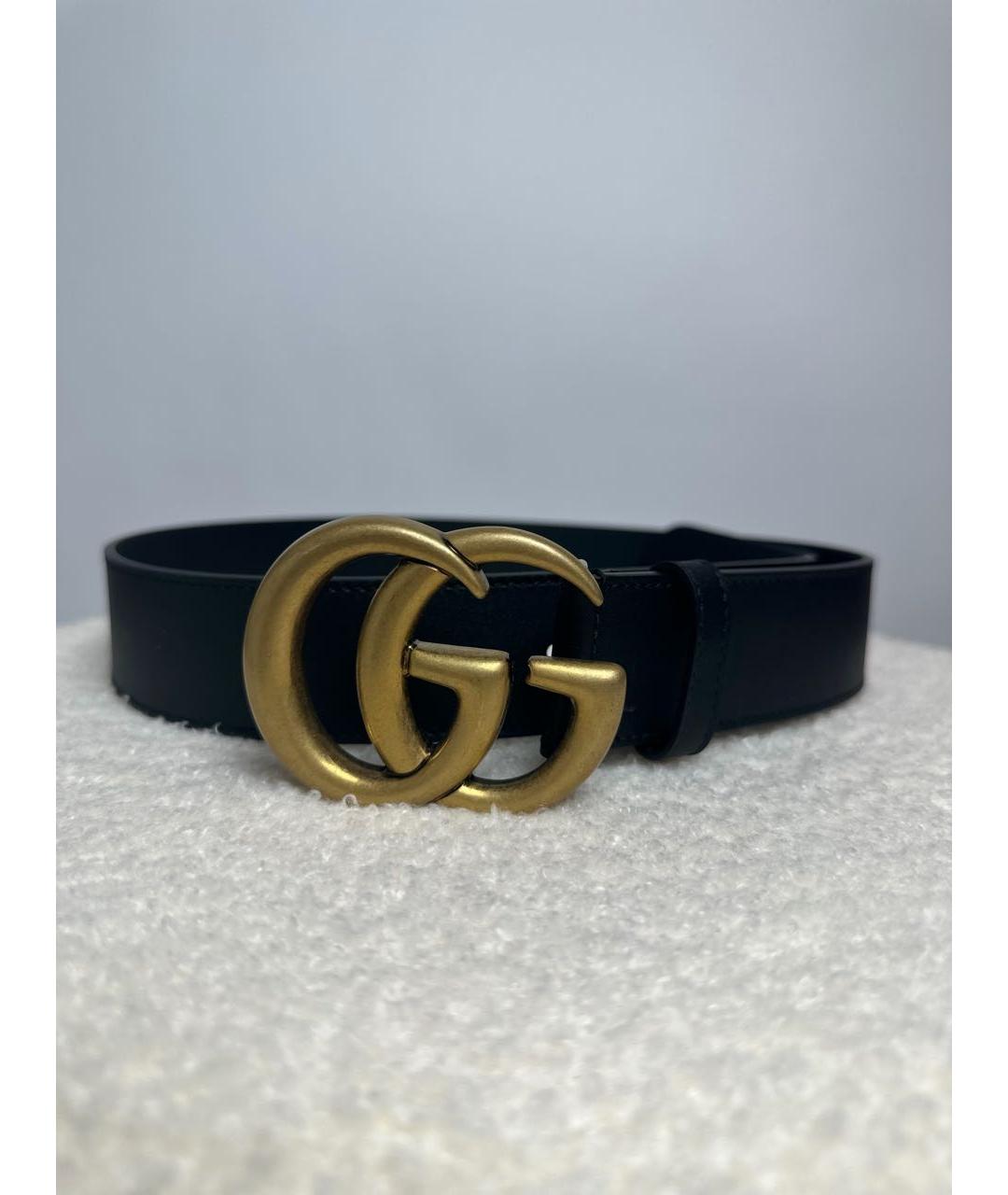 GUCCI Черный кожаный ремень, фото 5