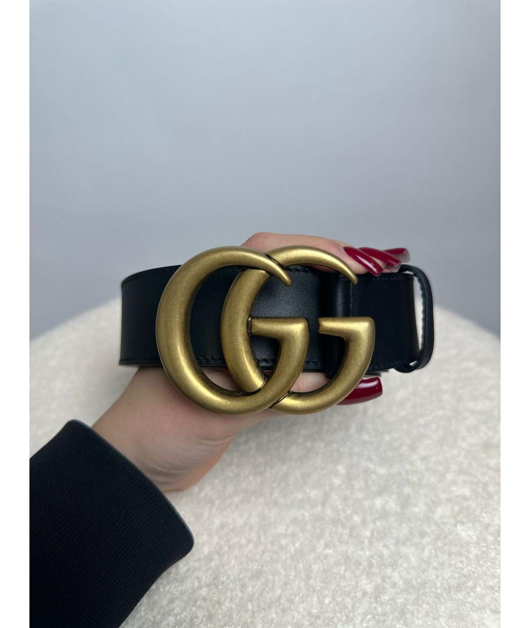 GUCCI Черный кожаный ремень, фото 6