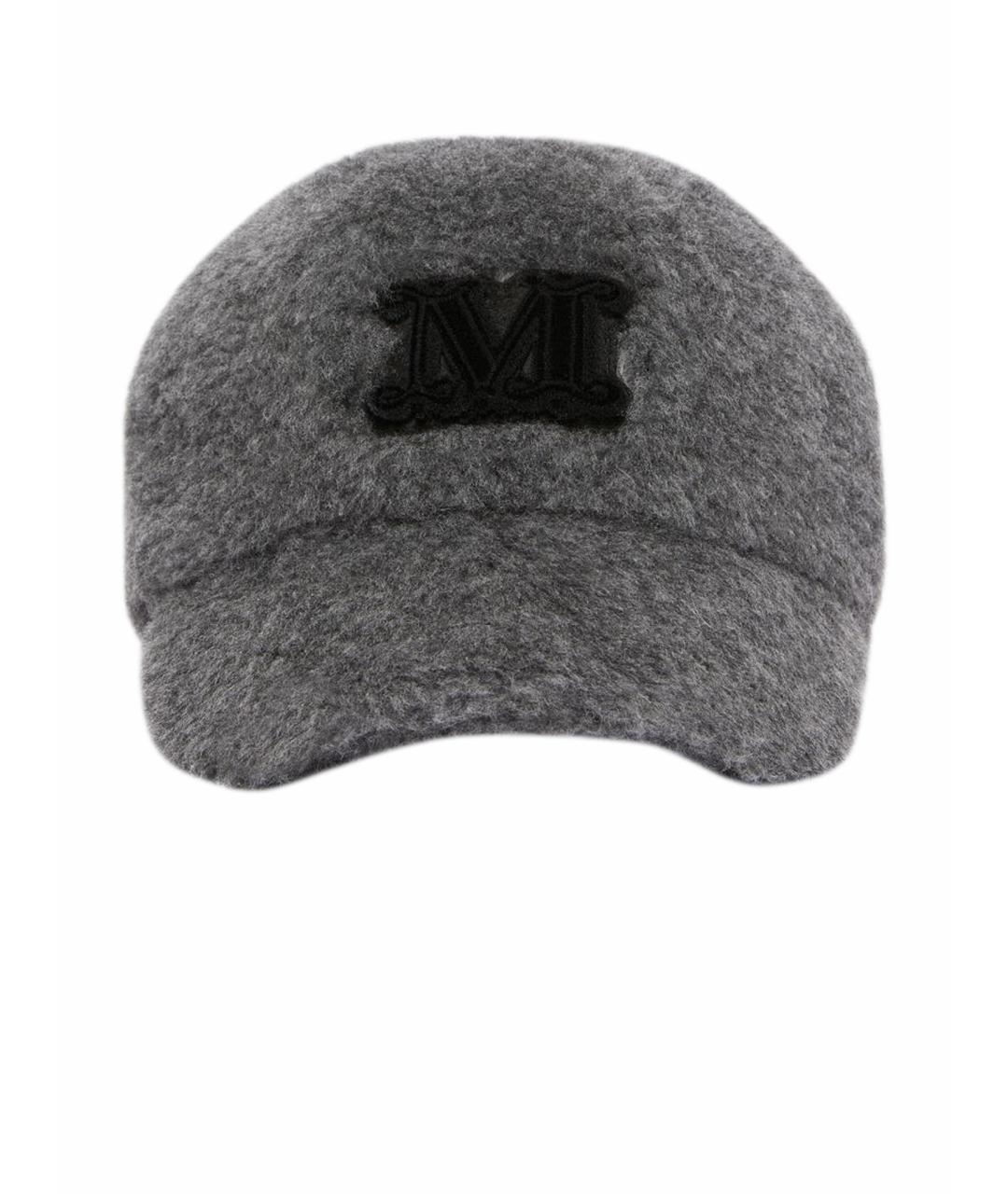 MAX MARA Антрацитовая шерстяная кепка, фото 1