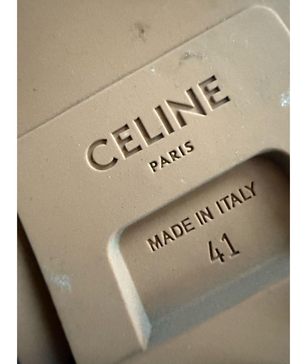 CELINE Коричневые текстильные кроссовки, фото 7