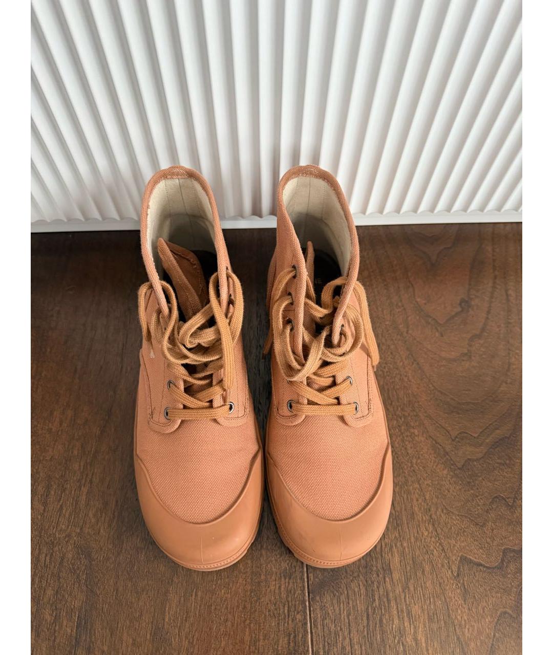 CELINE Коричневые текстильные кроссовки, фото 3