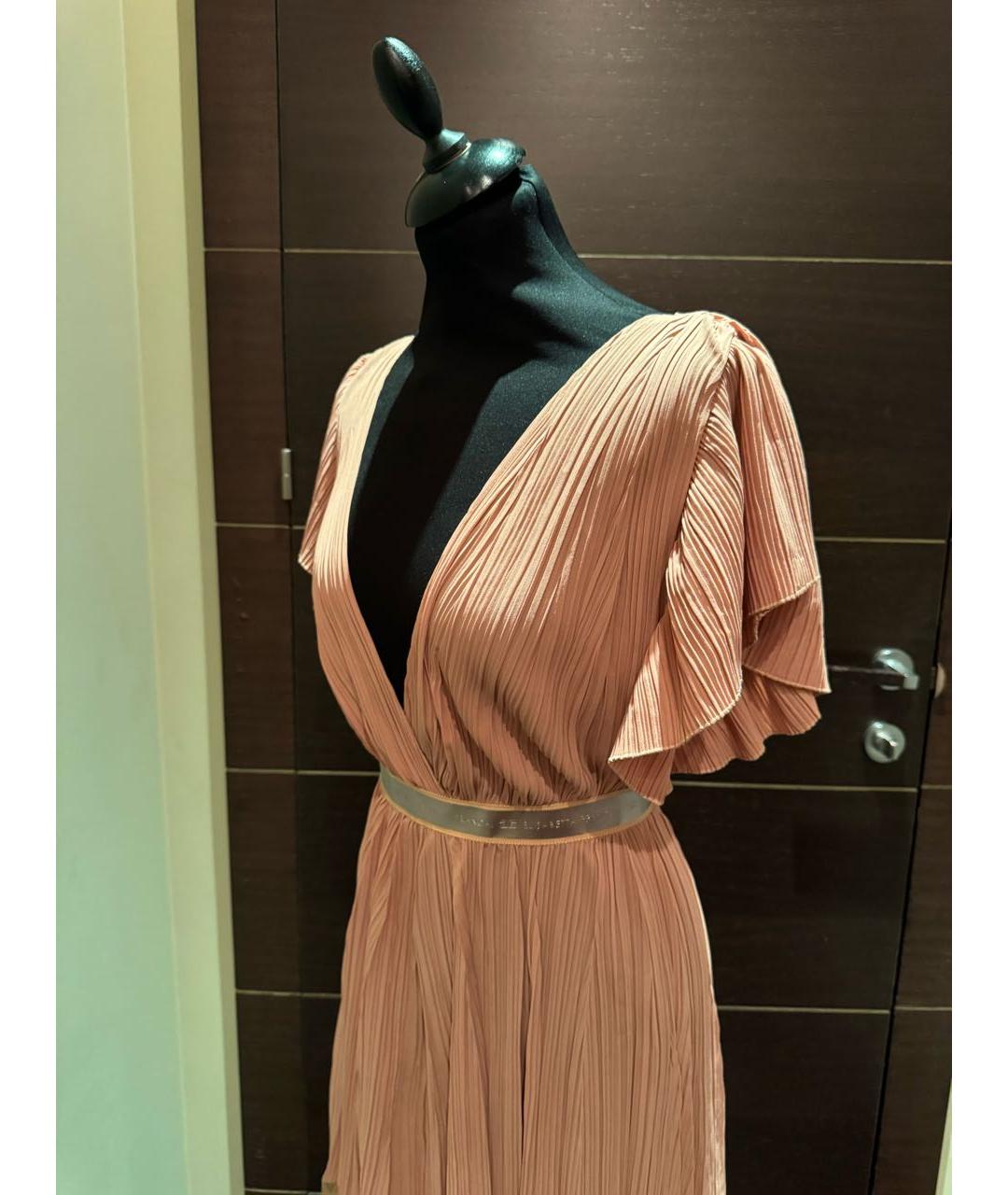 ELISABETTA FRANCHI Коралловое полиэстеровое вечернее платье, фото 3