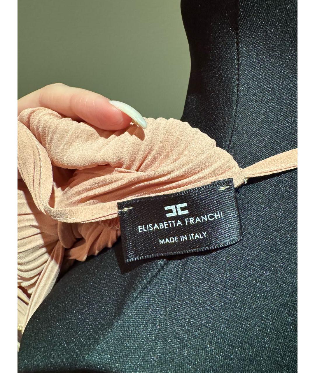 ELISABETTA FRANCHI Коралловое полиэстеровое вечернее платье, фото 6