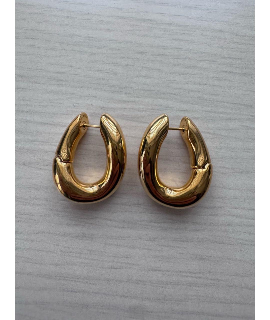 BALENCIAGA Золотые металлические серьги, фото 4