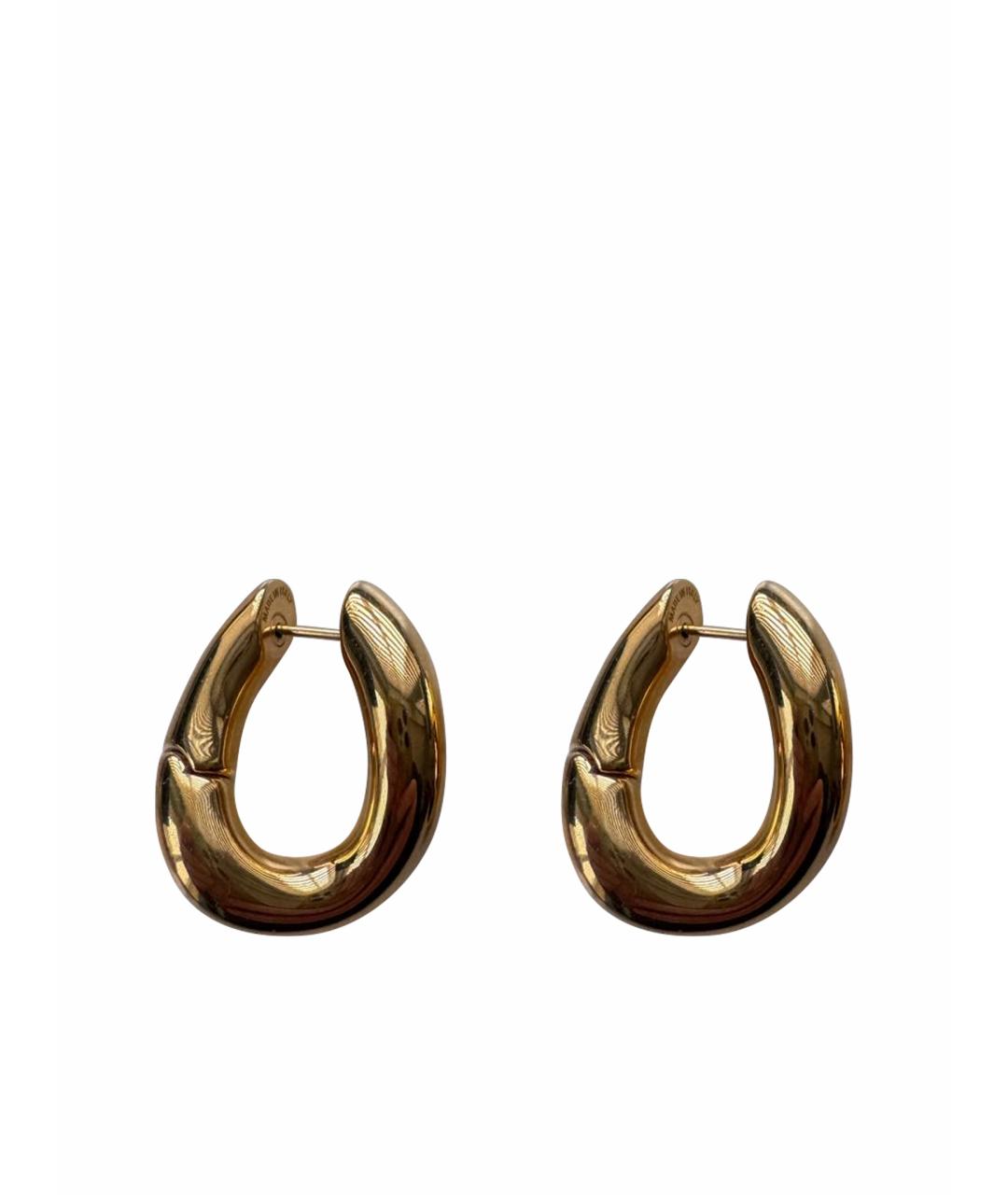 BALENCIAGA Золотые металлические серьги, фото 1