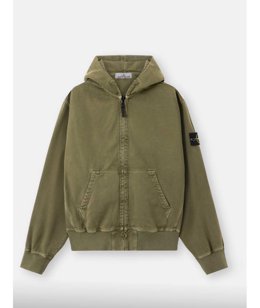 STONE ISLAND Хаки хлопковая куртка, фото 7