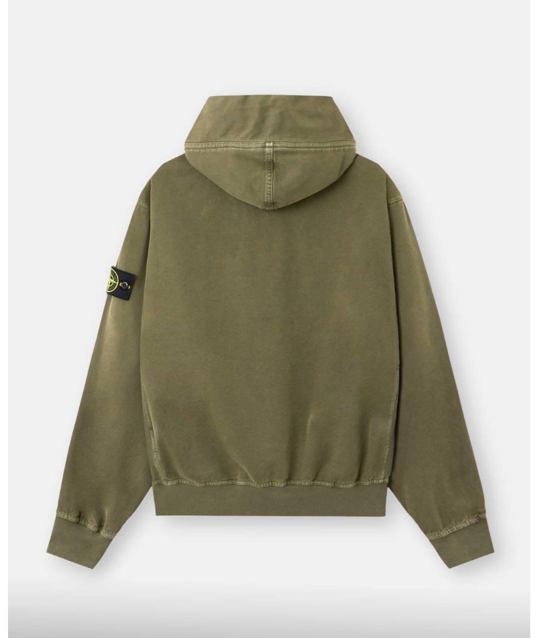 STONE ISLAND Хаки хлопковая куртка, фото 2