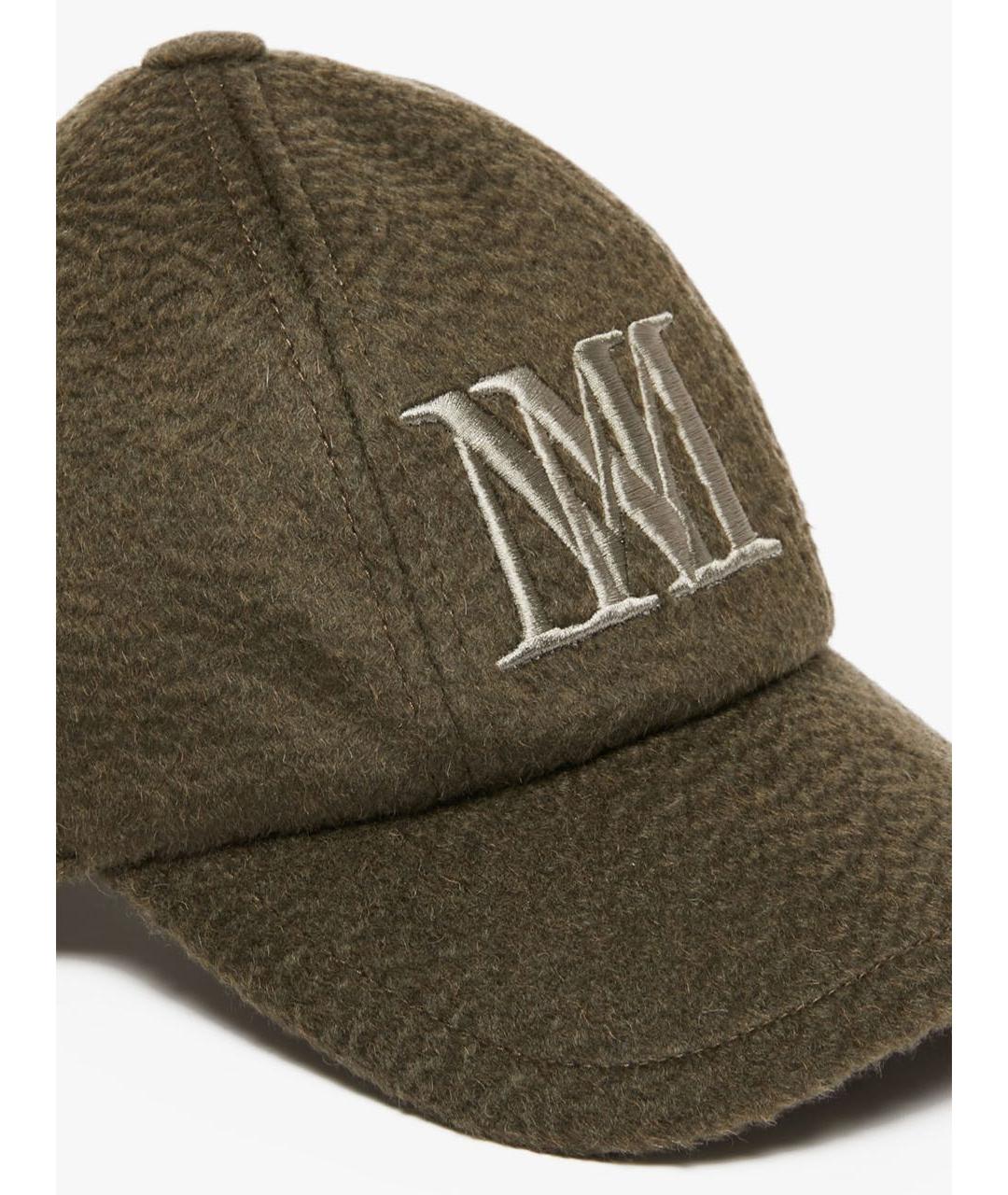 MAX MARA Хаки шерстяная кепка, фото 2