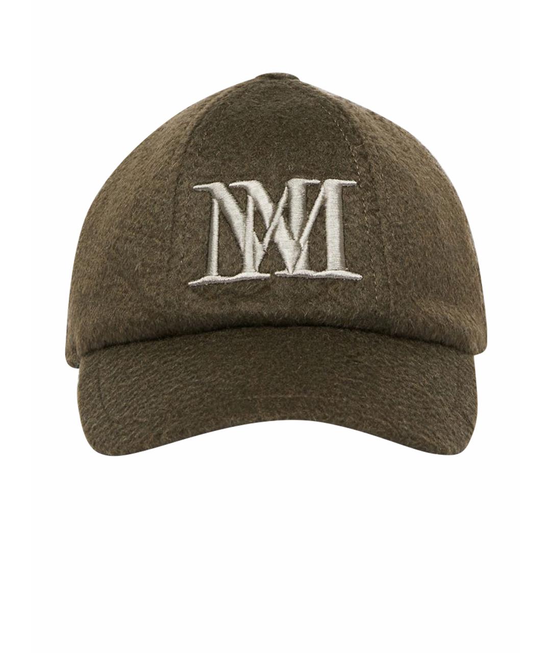 MAX MARA Хаки шерстяная кепка, фото 1