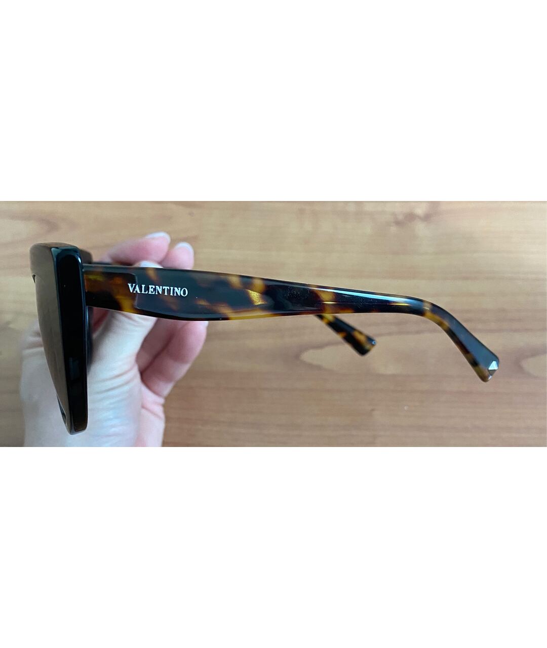 VALENTINO Черные пластиковые солнцезащитные очки, фото 5