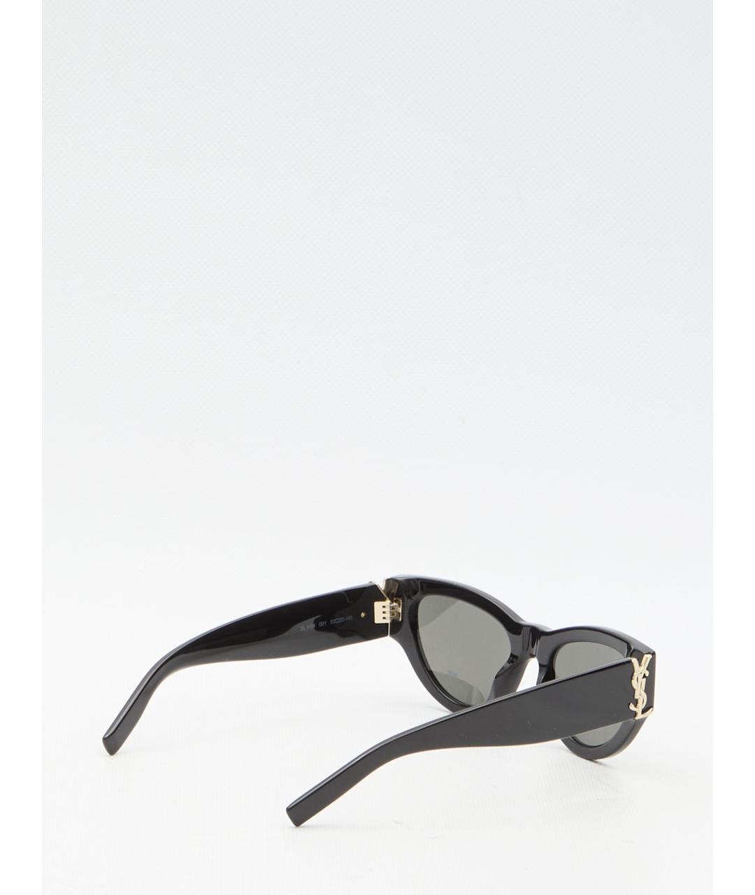 SAINT LAURENT Черные пластиковые солнцезащитные очки, фото 2