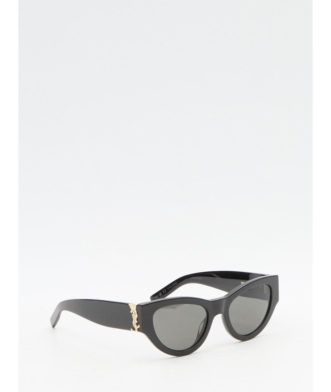 SAINT LAURENT Черные пластиковые солнцезащитные очки, фото 3