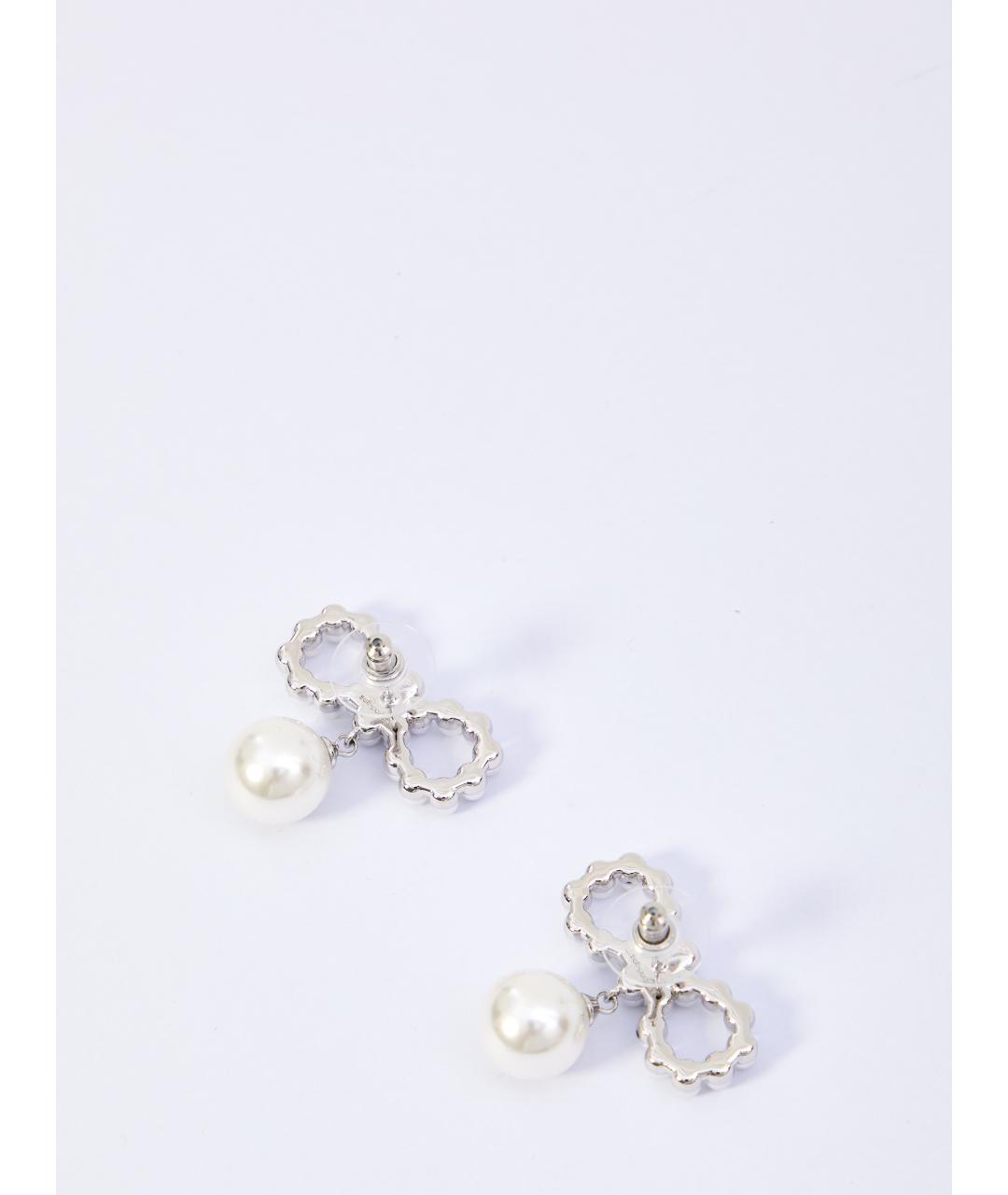 SELF-PORTRAIT Белые металлические серьги, фото 2