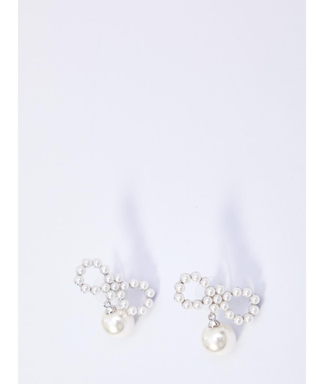 SELF-PORTRAIT Белые металлические серьги, фото 3