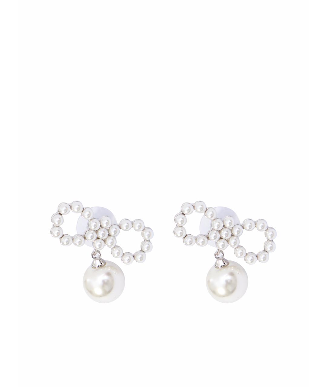 SELF-PORTRAIT Белые металлические серьги, фото 1