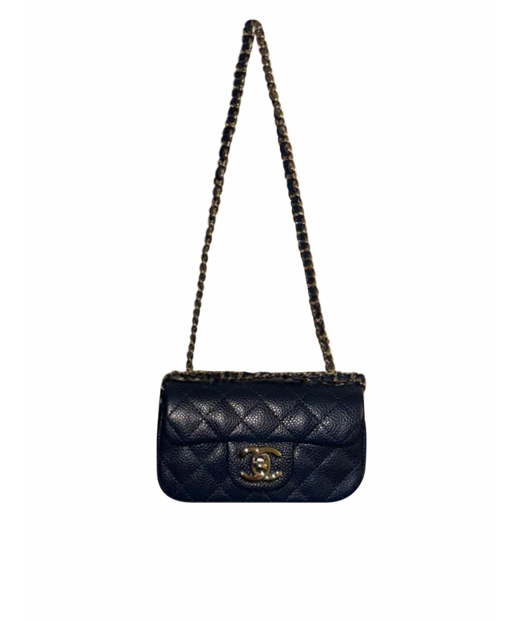 CHANEL Синяя кожаная сумка через плечо, фото 1