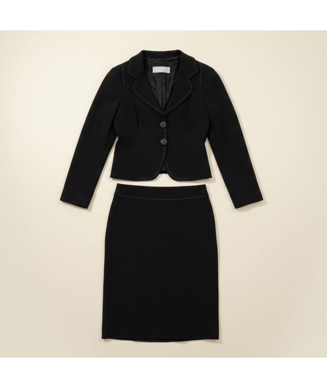 MAX MARA Черный вискозный костюм с юбками, фото 9