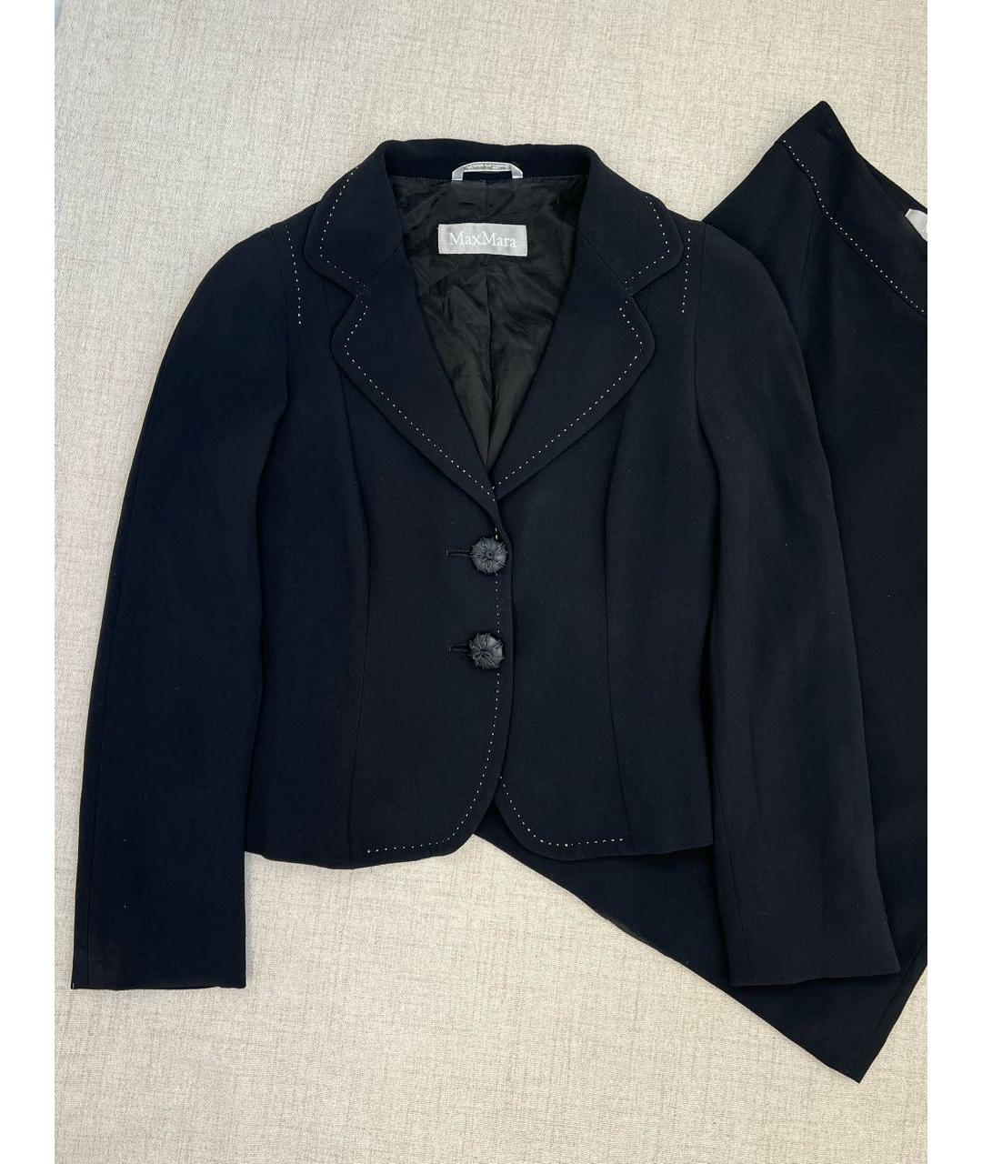 MAX MARA Черный вискозный костюм с юбками, фото 3