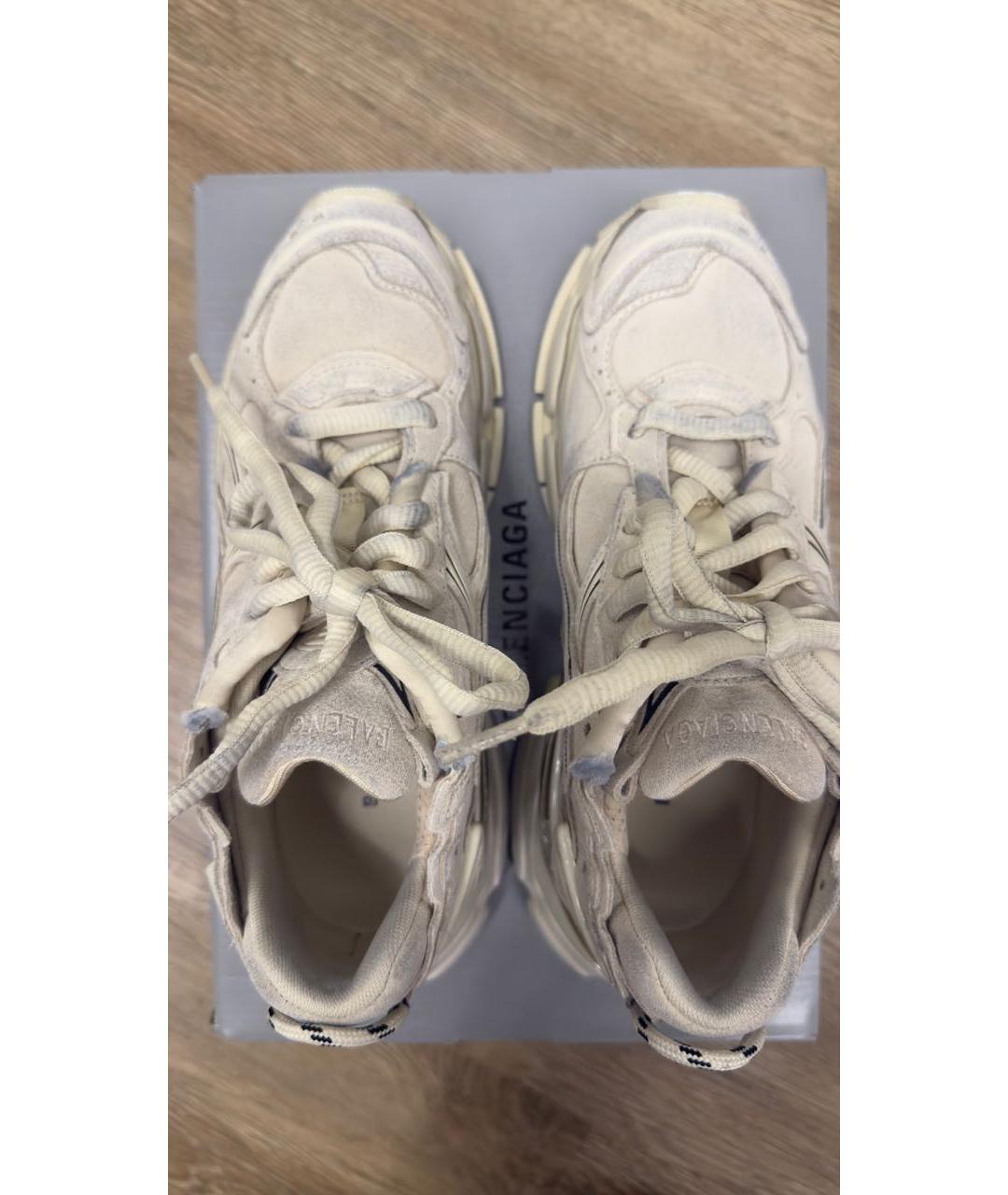 BALENCIAGA Бежевые замшевые кроссовки, фото 2