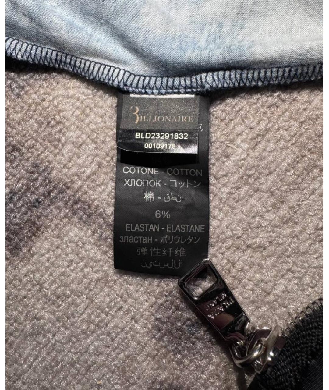 BILLIONAIRE Бирюзовое хлопковое поло с коротким рукавом, фото 5