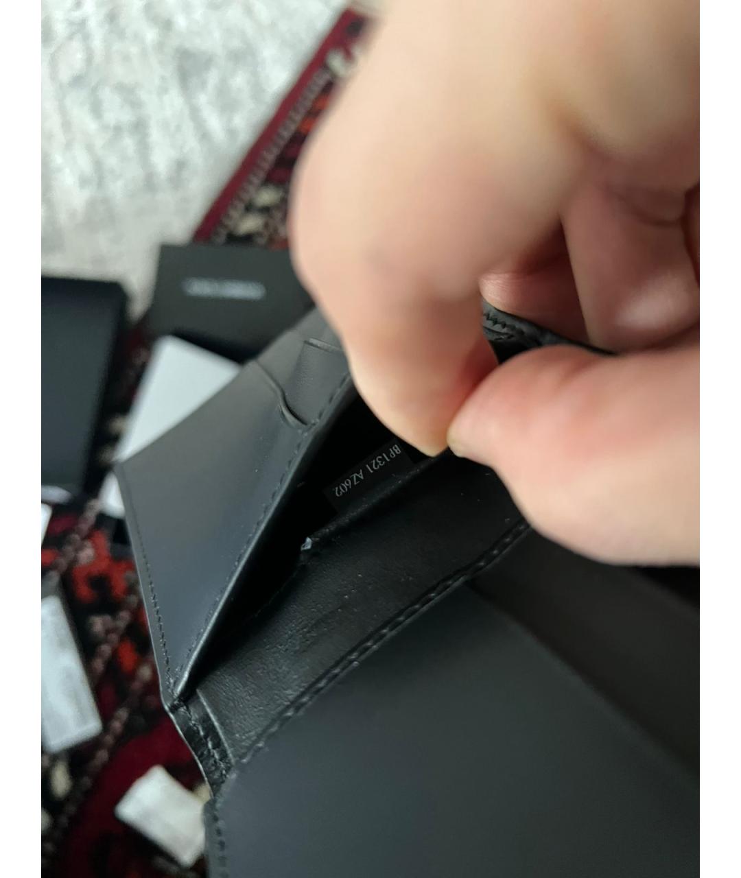 DOLCE&GABBANA Черный кожаный кошелек, фото 3