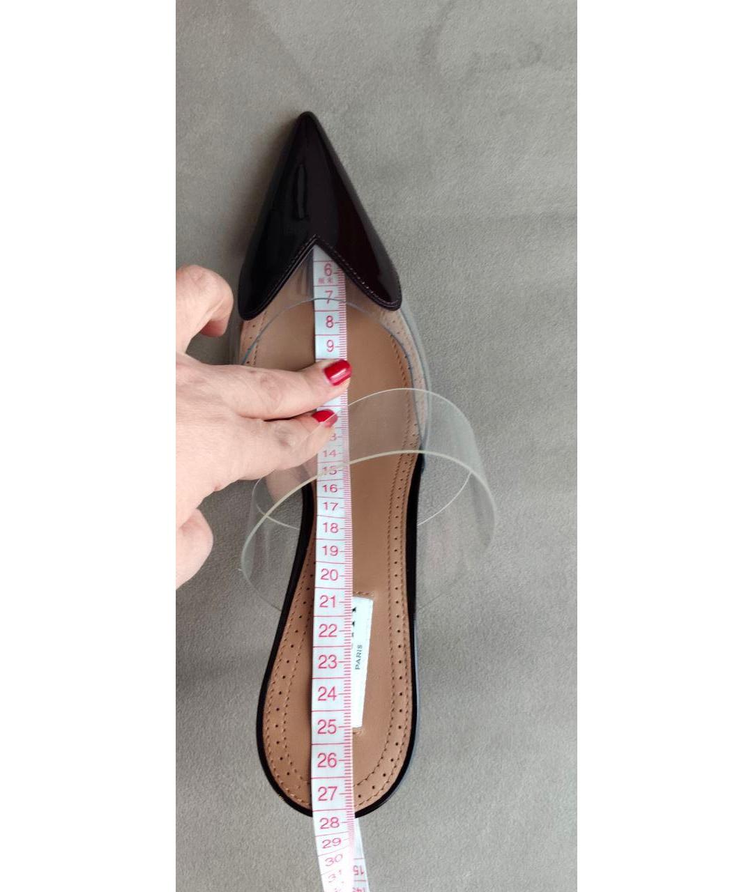 ALAIA Бордовые кожаные туфли, фото 5