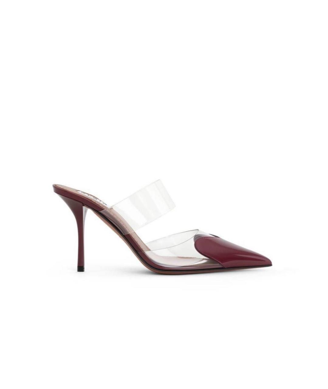 ALAIA Бордовые кожаные туфли, фото 8