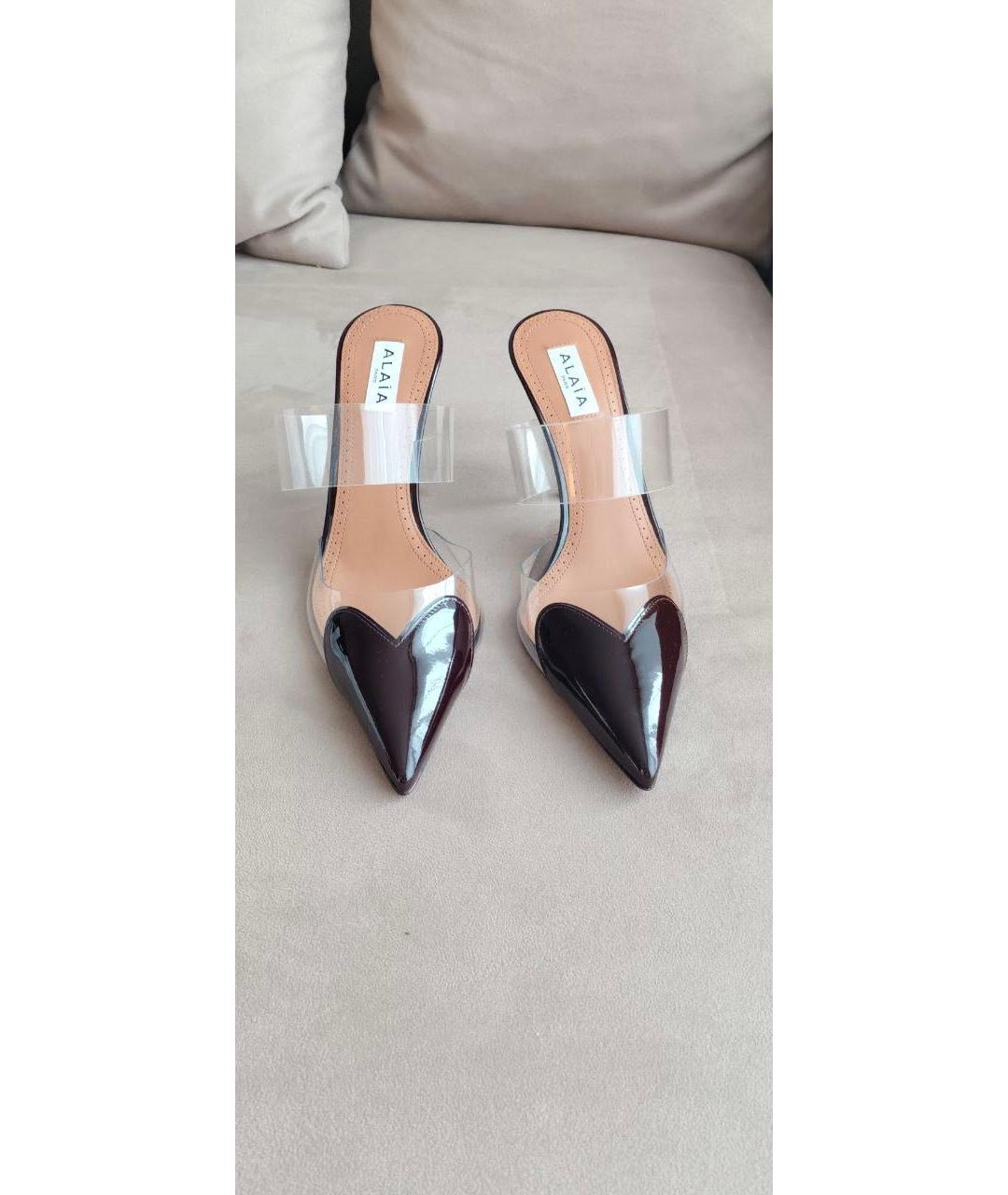 ALAIA Бордовые кожаные туфли, фото 2