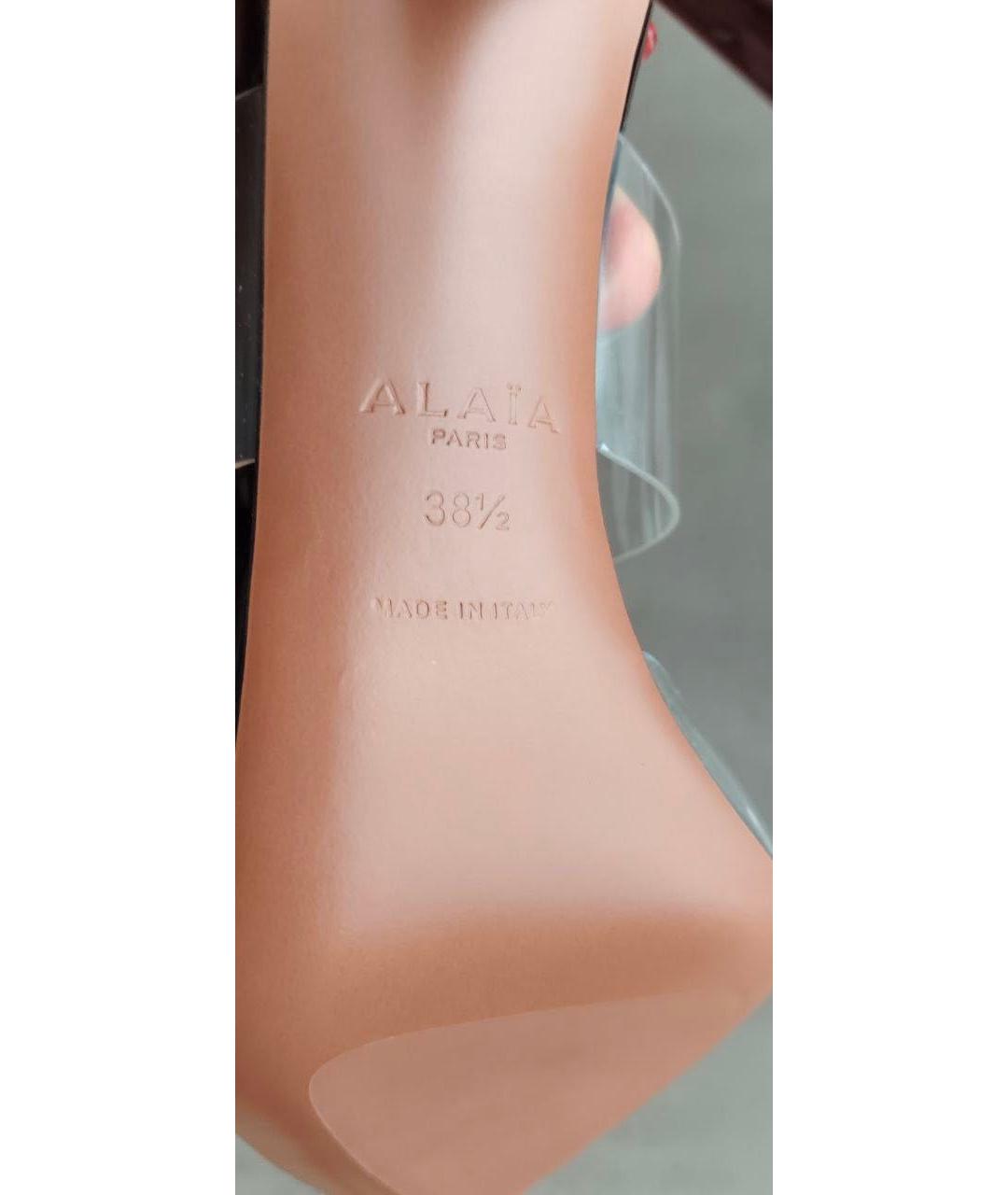 ALAIA Бордовые кожаные туфли, фото 7