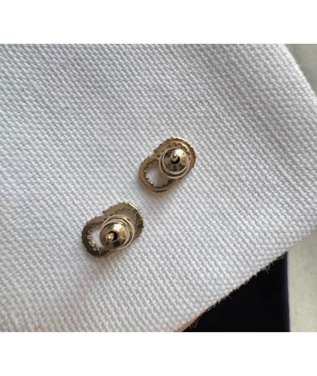CHRISTIAN DIOR Золотые металлические серьги, фото 4